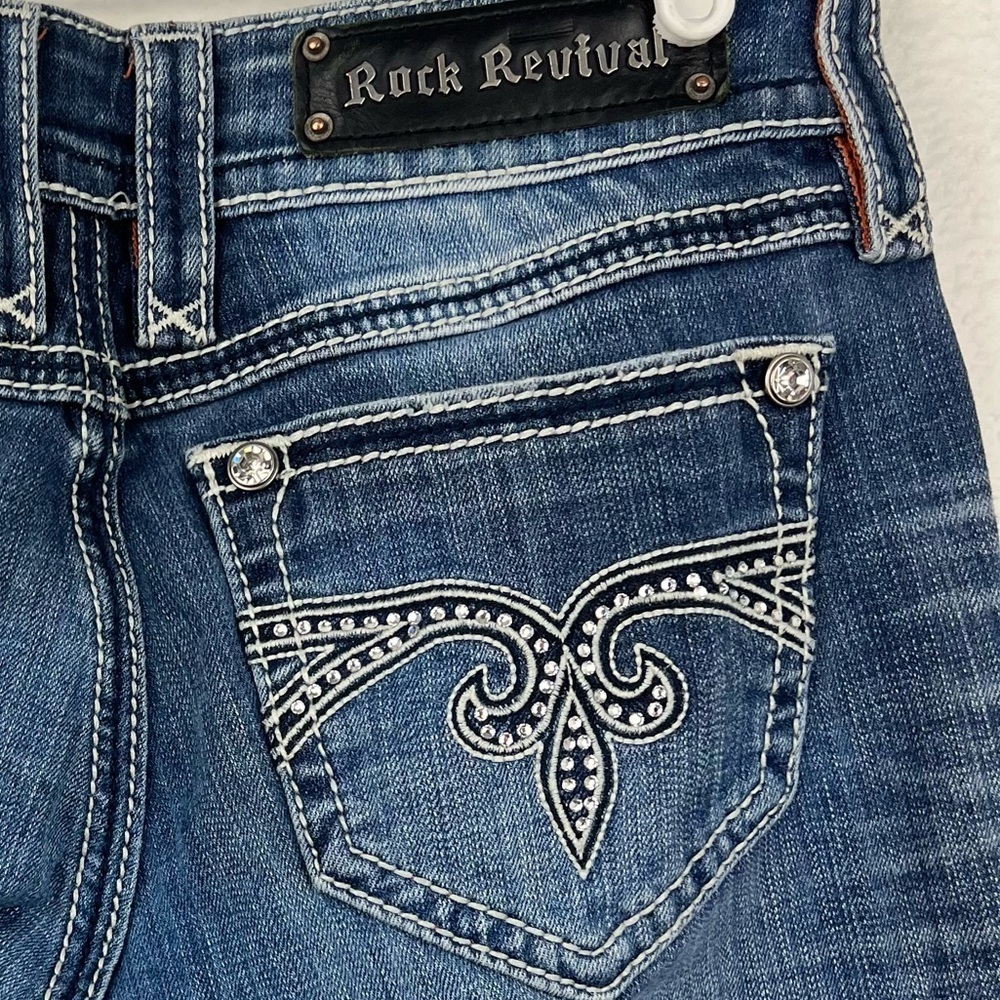 ROCK REVIVAL Blake Stretch Bootcut Jeans, Wash B4, Size 28